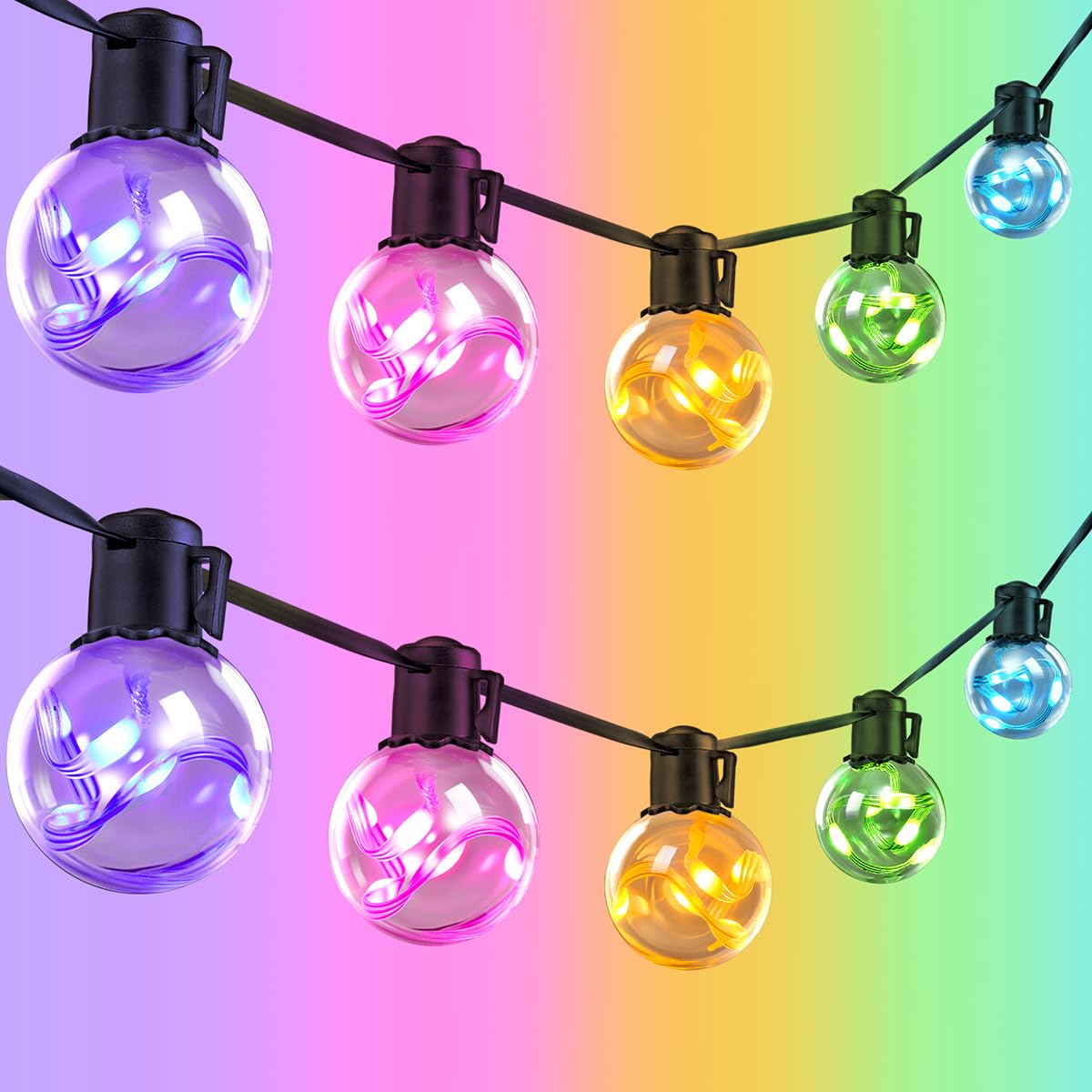 KepStars outdoor string lights with 25ft length and 20 bulbs create inviting patio ambiance.
