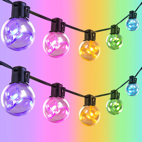 KepStars outdoor string lights with 25ft length and 20 bulbs create inviting patio ambiance.
