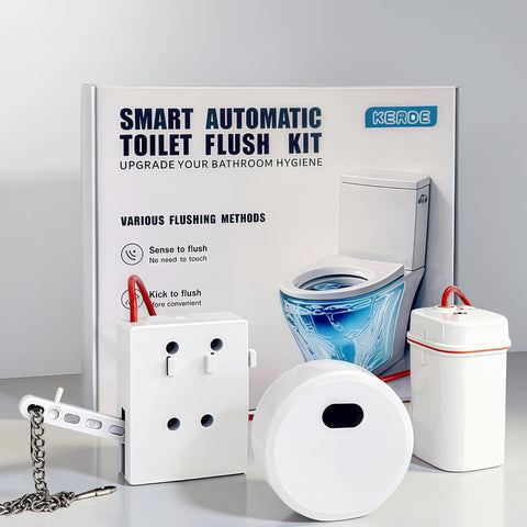 KERDE touchless flush sensor front view demonstrates hands-free hygiene benefits