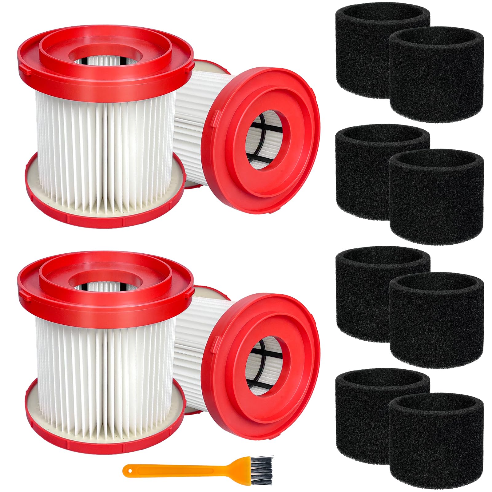 Kerneed 4-pack HEPA filters compatible with Milwaukee vacuums enhance filtration efficiency