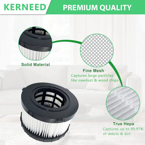 Kerneed DC5151H compatible filter fits Dewalt DC515 and DCV517 for versatile cleaning.