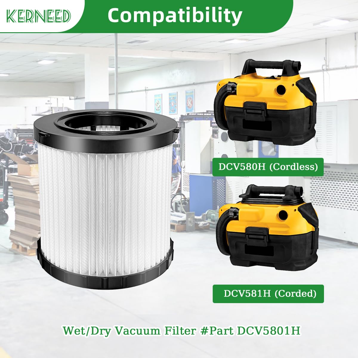Kerneed DCV5801H foam sleeves 6-pack extend filter life and reduce clogs.