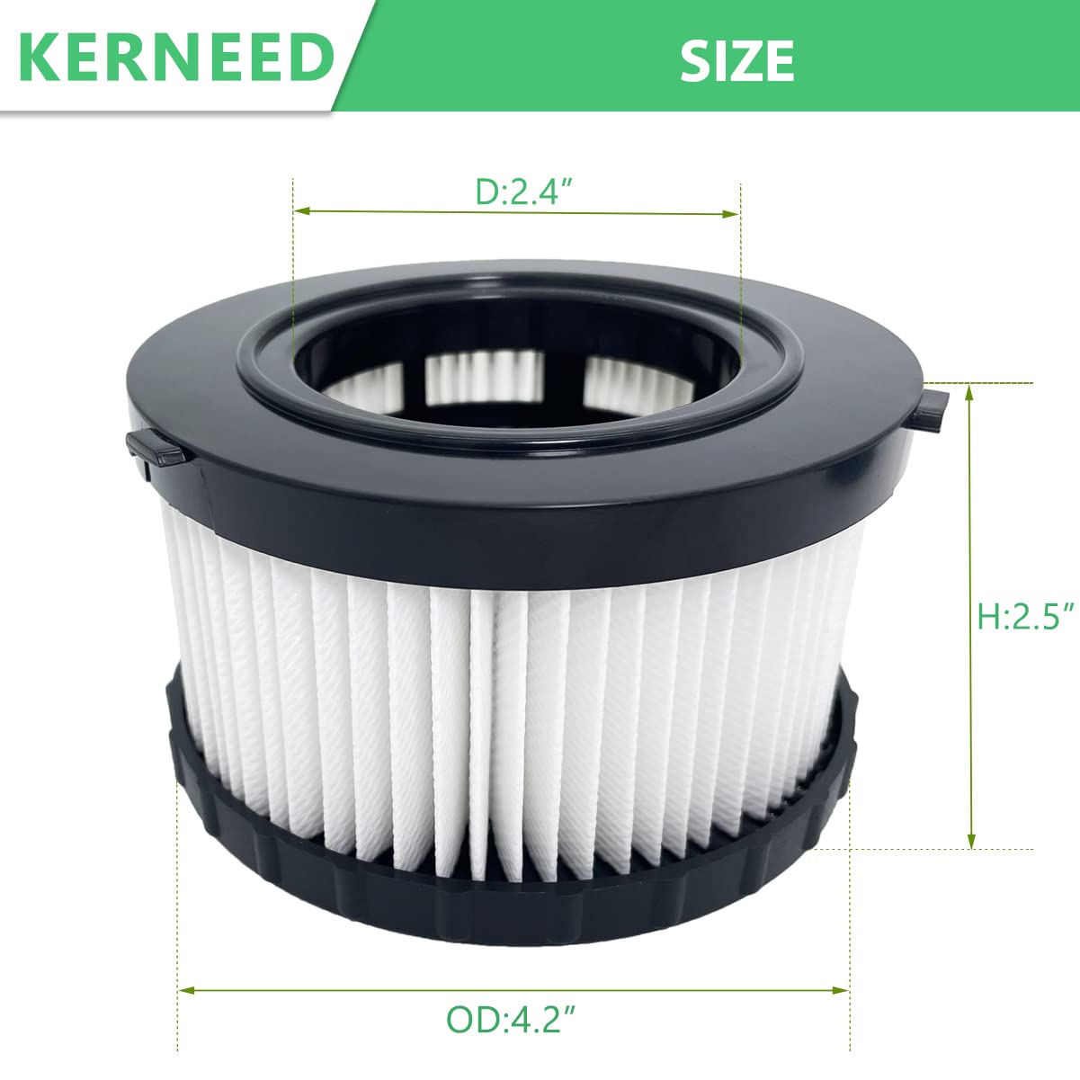 Washable and reusable Kerneed filter helps reduce recurring costs between jobs.