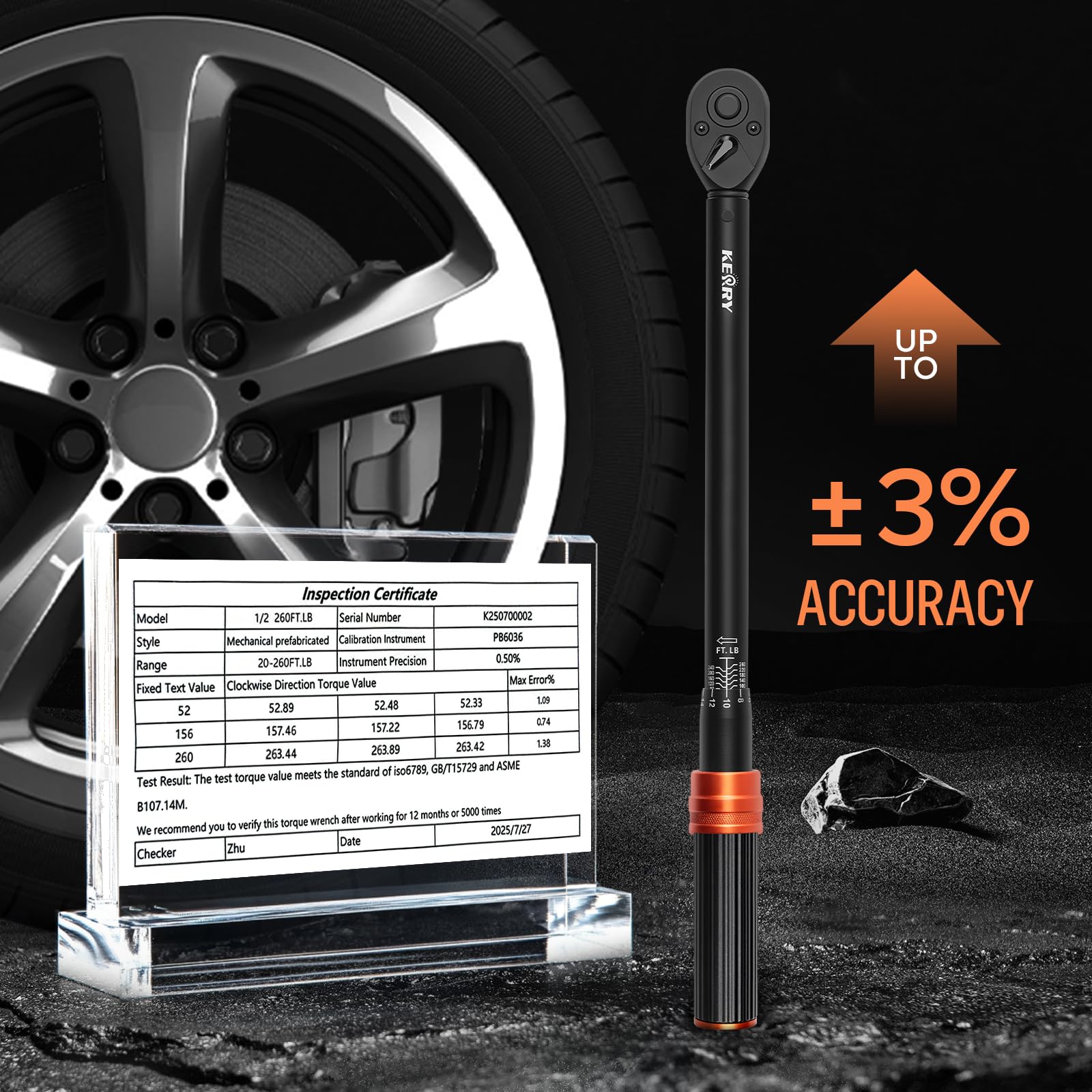 Kerry 72-tooth ratchet head enables fast, smooth direction changes.