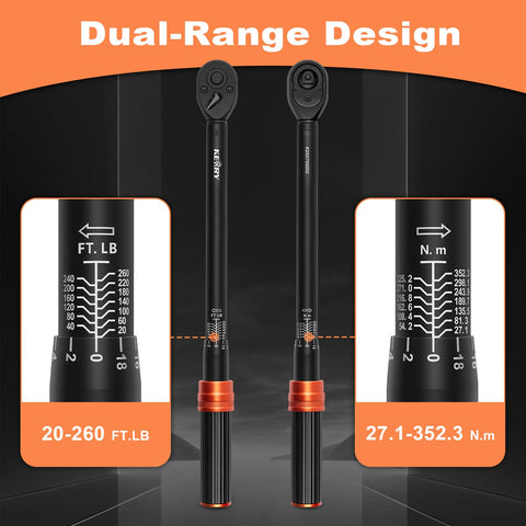 Kerry half-to-three-eighths adapter with 5-inch extension boosts versatility.