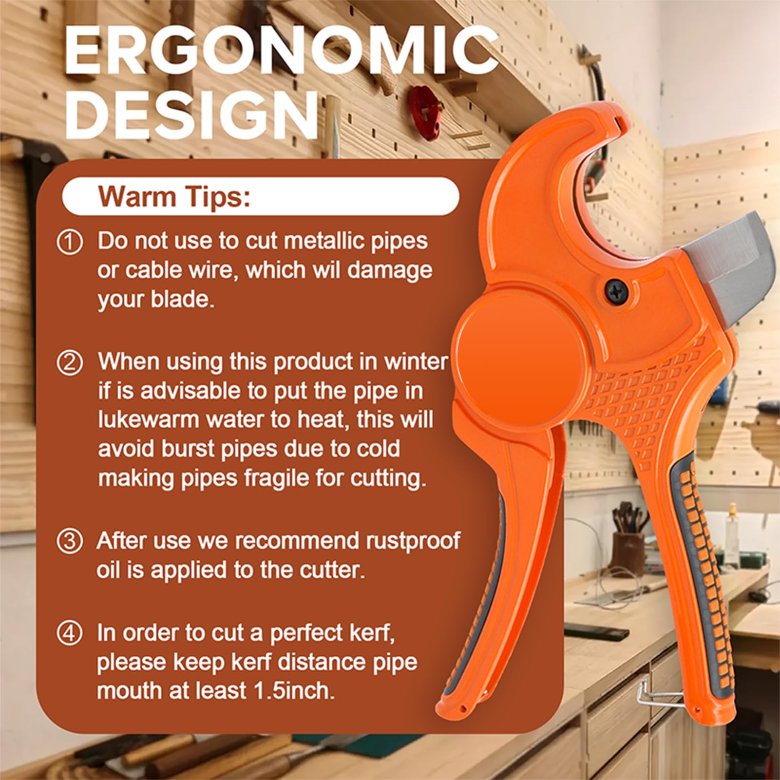 Kerry thin-pipe cutting requires gentle rotation to prevent cracking.