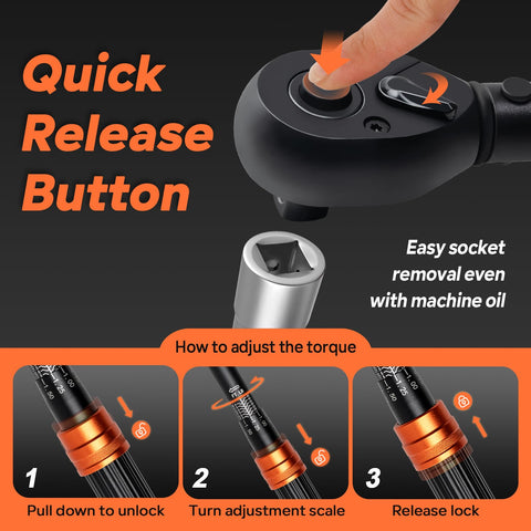 Kerry torque wrench 1-2-inch drive dial offers easy, fast torque setting
