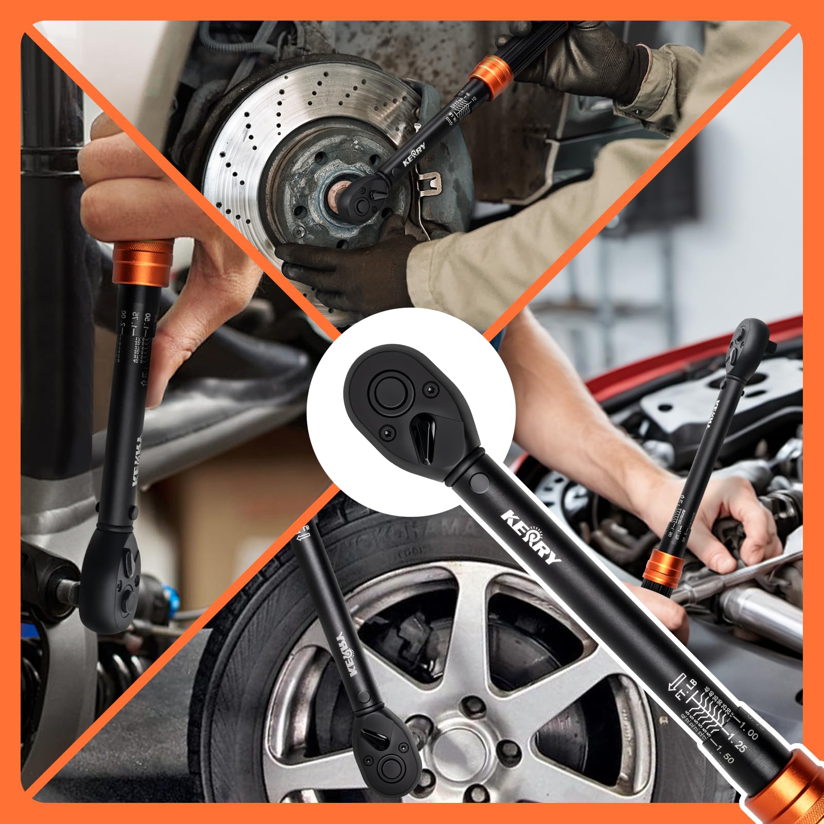 Kerry torque wrench quick-release socket simplifies socket changes