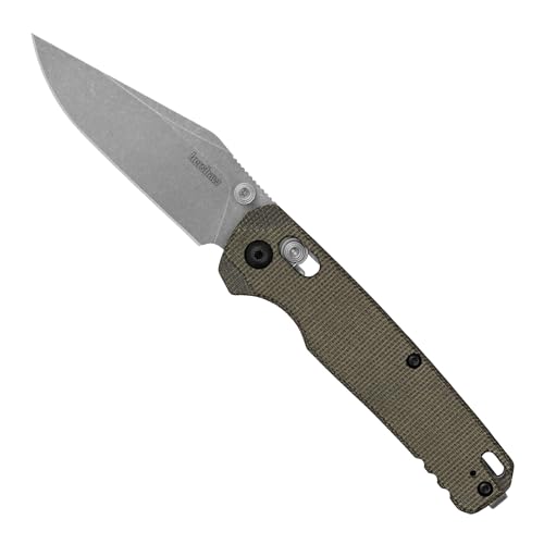 Kershaw Bel Air clip-point blade MagnaCut close-up highlighting edge retention and toughness.