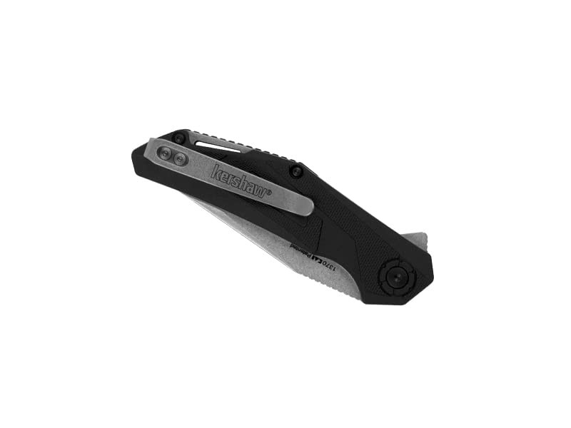Kershaw Camshaft clip-point blade highlighting piercing power for quick tasks.