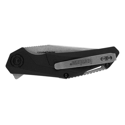 Kershaw Camshaft liner lock provides safe blade deployment.