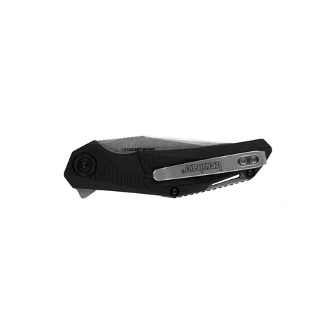 Kershaw Camshaft textured handle delivers secure grip during use.