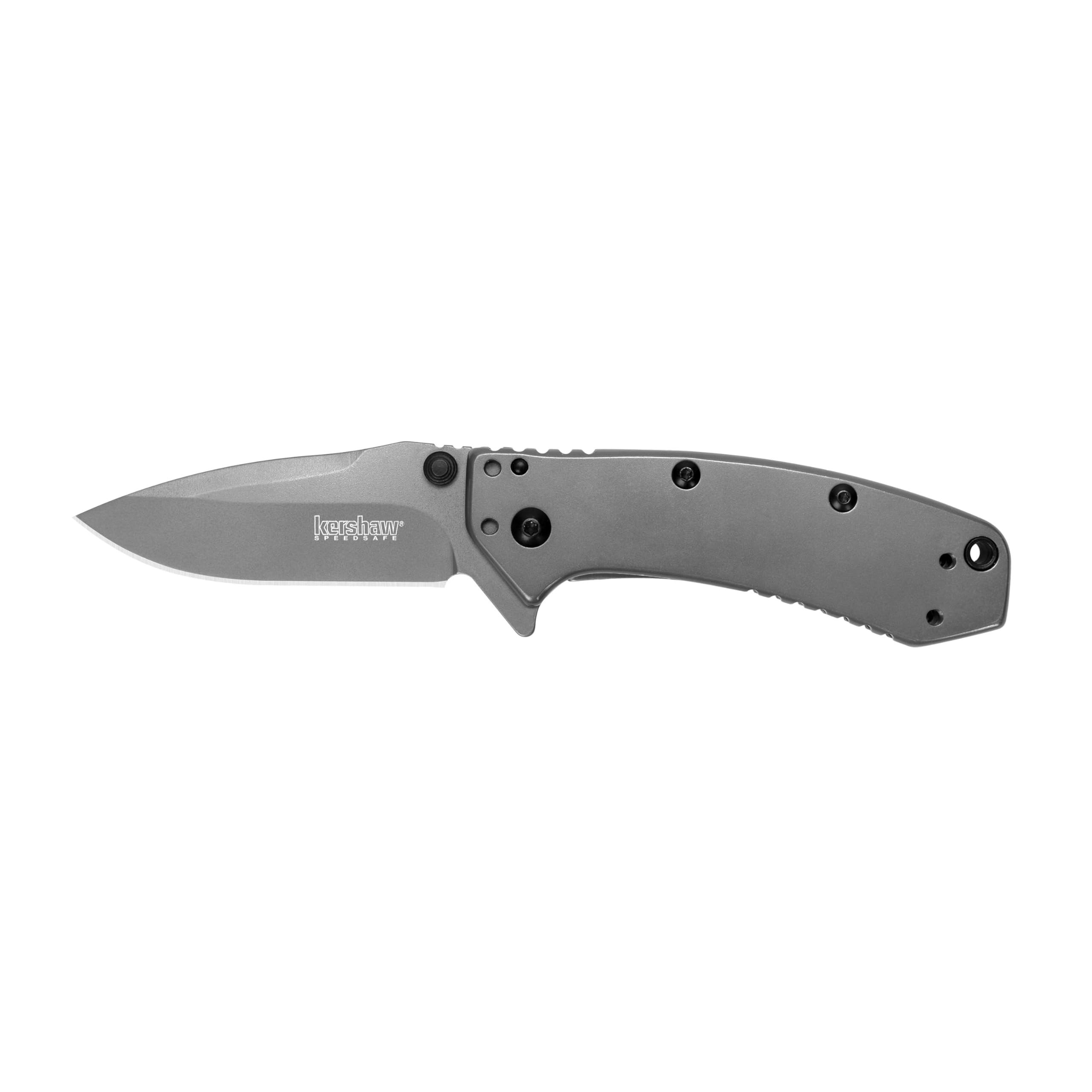 Kershaw Cryo pocket knife in matte gray design, ideal for daily carry.
