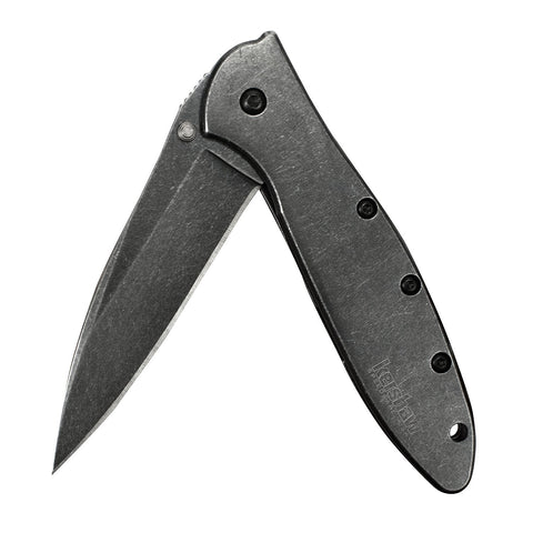 Kershaw Leek pocket clip view shows reversible tip-up/tip-down carry options.