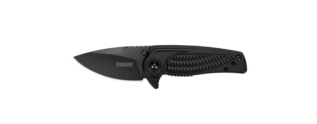 Kershaw Spoke Linerlock A/O blade with BlackWash finish for daily cutting tasks.