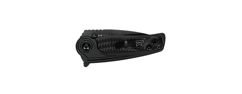 Kershaw Spoke Linerlock A/O heavily textured steel handle for secure grip.