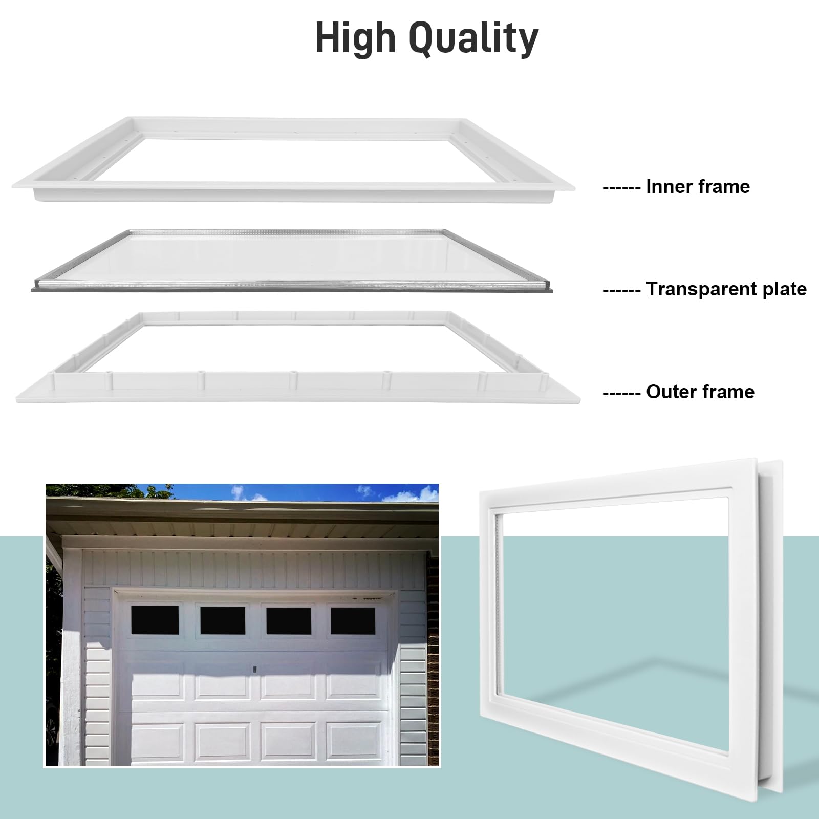 Kerty easy-install window inserts kit for DIY garage upgrades