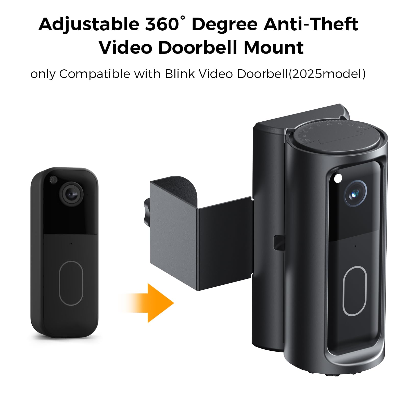 KERZEAT anti-theft screws securing the Blink doorbell against tampering