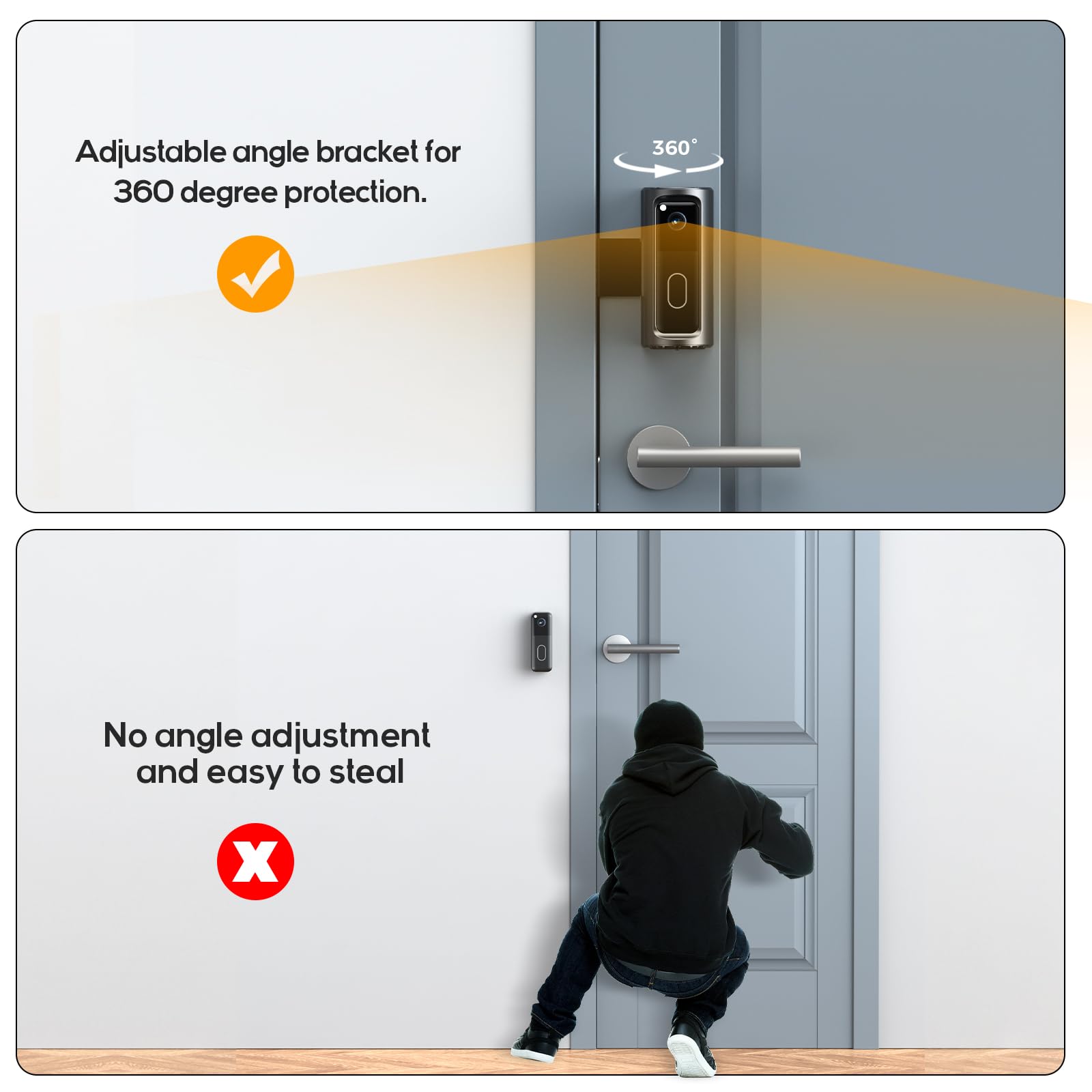 KERZEAT screw-install option for textured surfaces and durable mounting