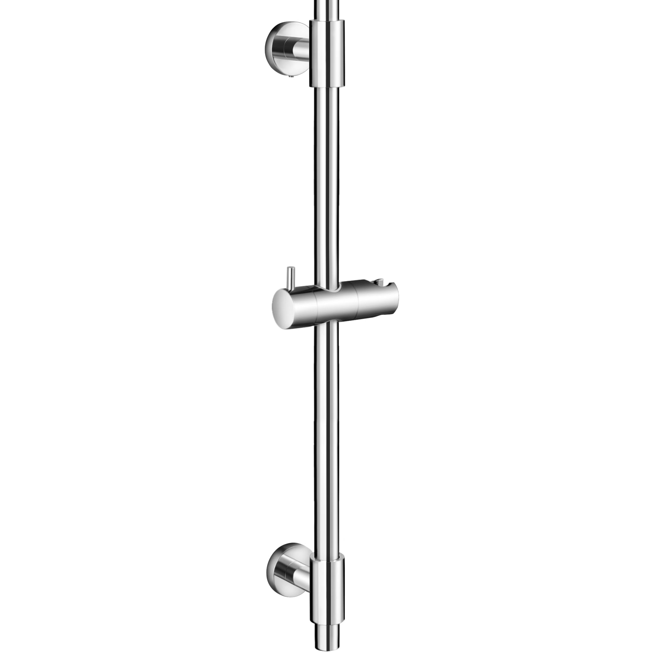 KES 30-inch shower slide bar on a polished rail, ideal for versatile height adjustments.