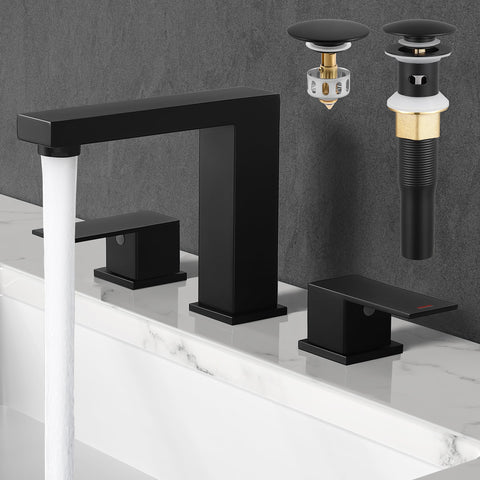 KES All Metal Black faucet front view shows durable stainless steel finish for lasting reliability.