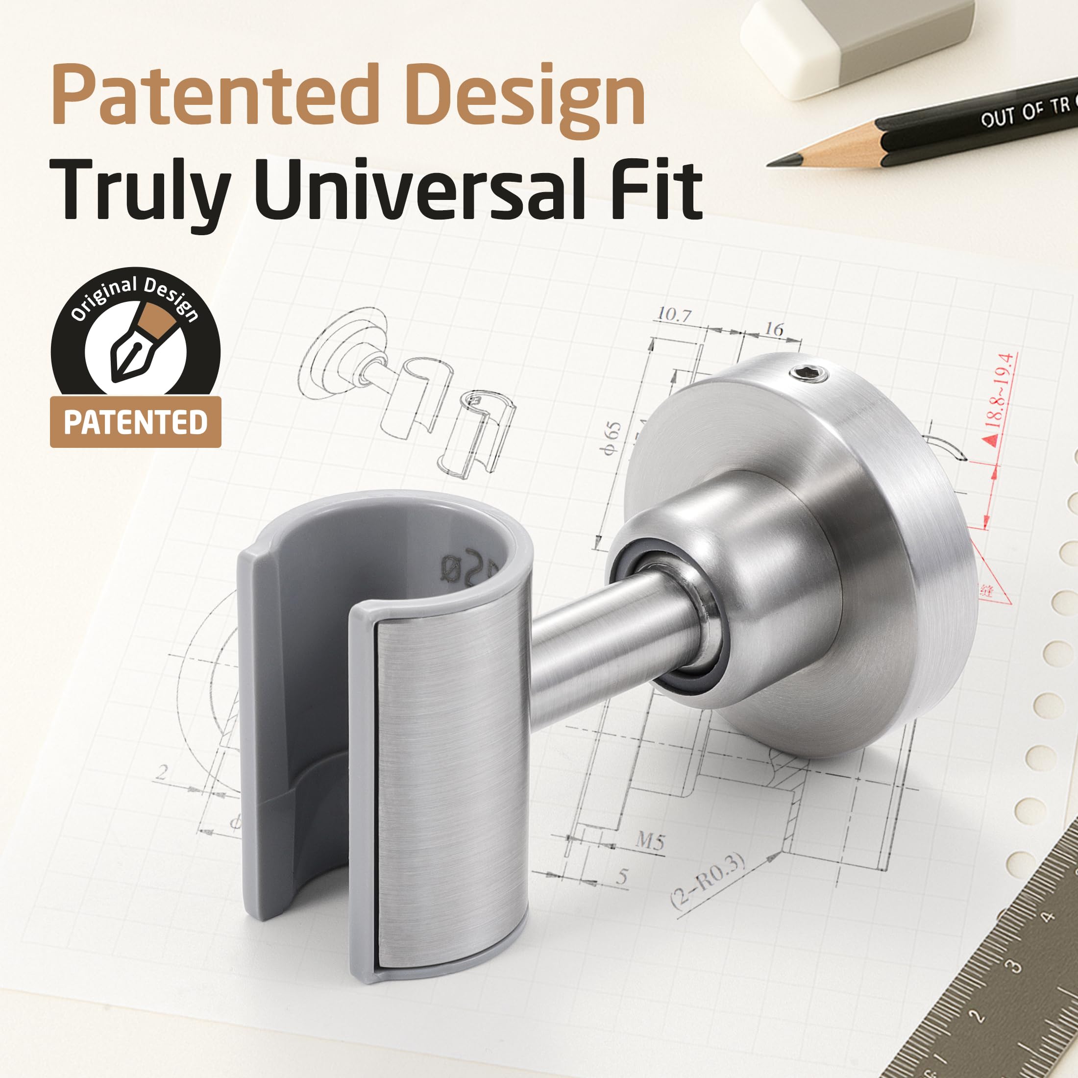 KES metal shower head holder with 360 rotation for flexible angles