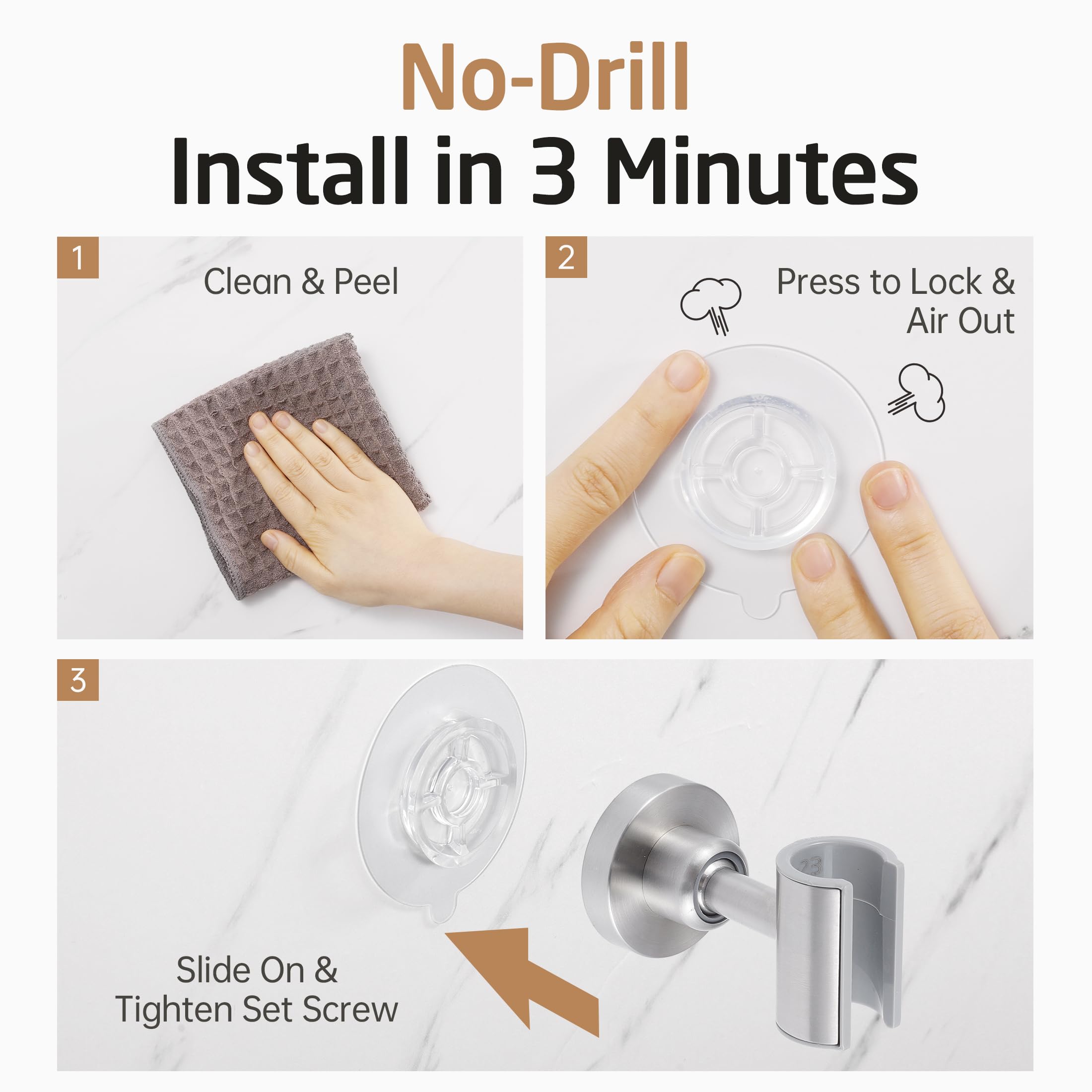 KES drill-free installation in minutes for renters