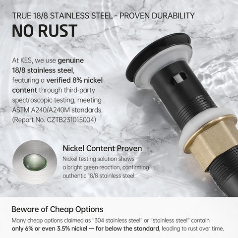 KES anti-clog drain filter traps hair and debris