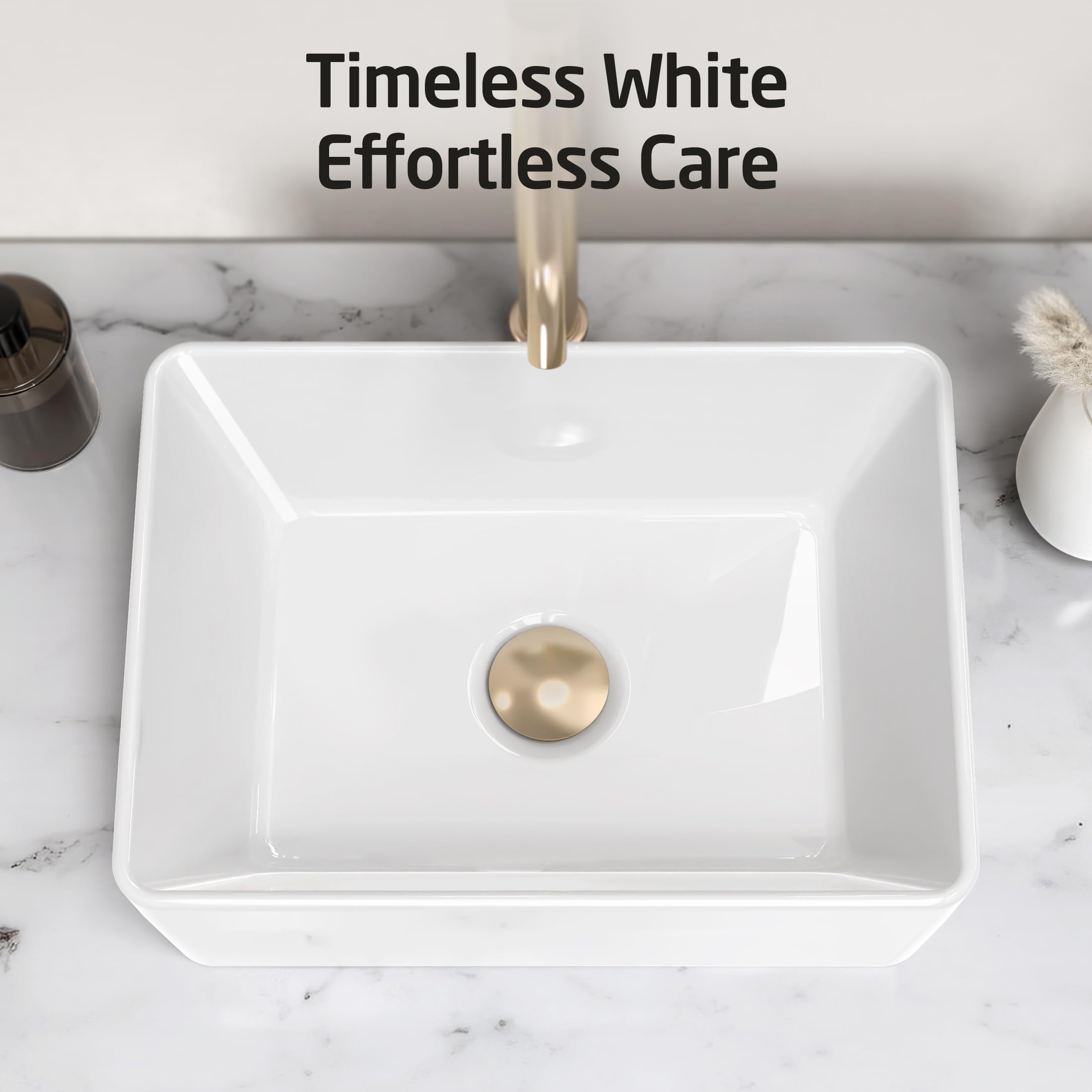 KES BVS110S40 rectangle sink glaze-detail highlighting durable, glossy finish for easy cleaning