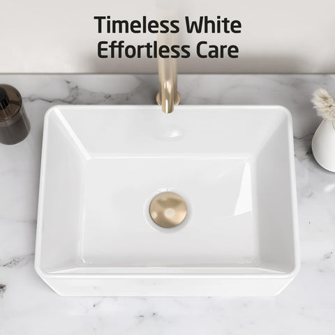 KES BVS110S40 rectangle sink glaze-detail highlighting durable, glossy finish for easy cleaning