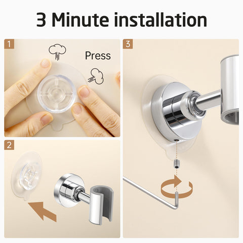 KES easy angle adjustment keeps handheld shower head stable