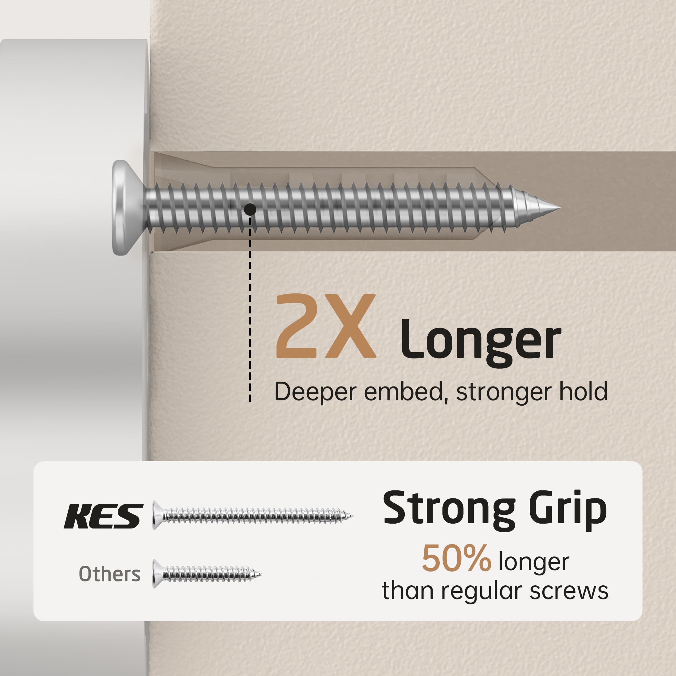 KES kitchen swivel towel bar stainless steel 304 construction for durability.
