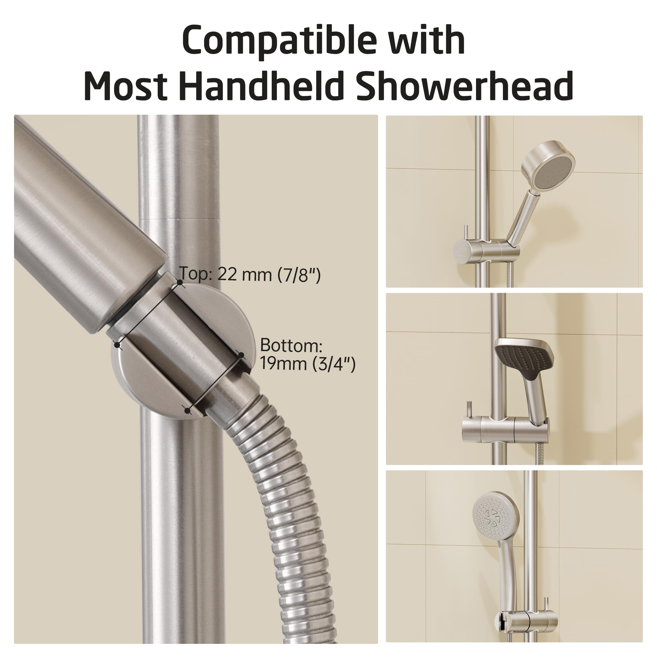 KES No Drill ABS handheld holder remains sturdy with secure grip