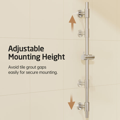 KES No Drill adjustable brackets allow precise alignment on any wall