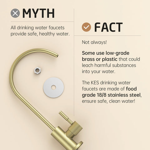 KES RO faucet base measures 2.1 inches for stable deck mounting.