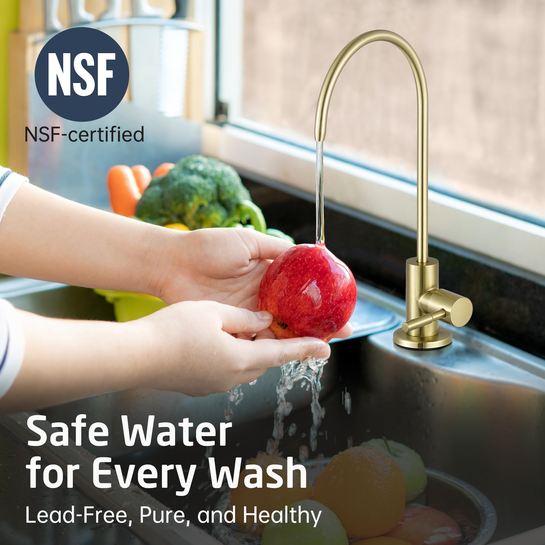 KES RO faucet ceramic disc prevents drips for reliable daily use.