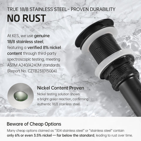 KES S2008D-BK gasket set enables easy P-trap connection.