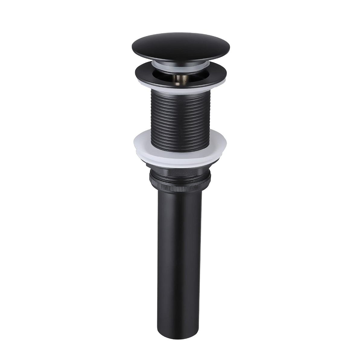 KES S2008D-BK vessel sink drain with matte black, rustproof durability.