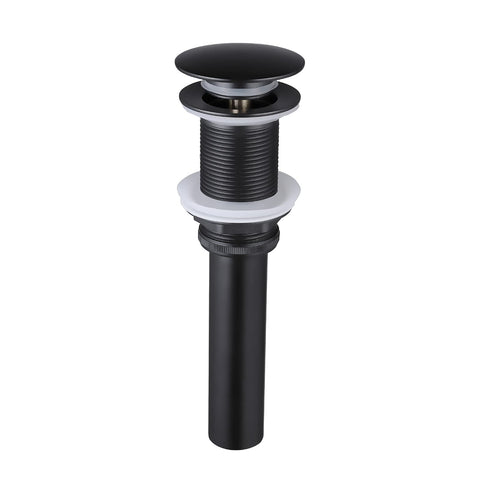 KES S2008D-BK vessel sink drain with matte black, rustproof durability.