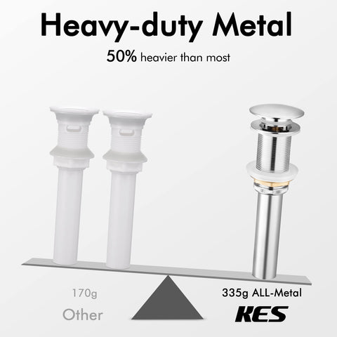 KES S2008D-CH vessel sink hole compatibility 1.6 to 1.9 inches