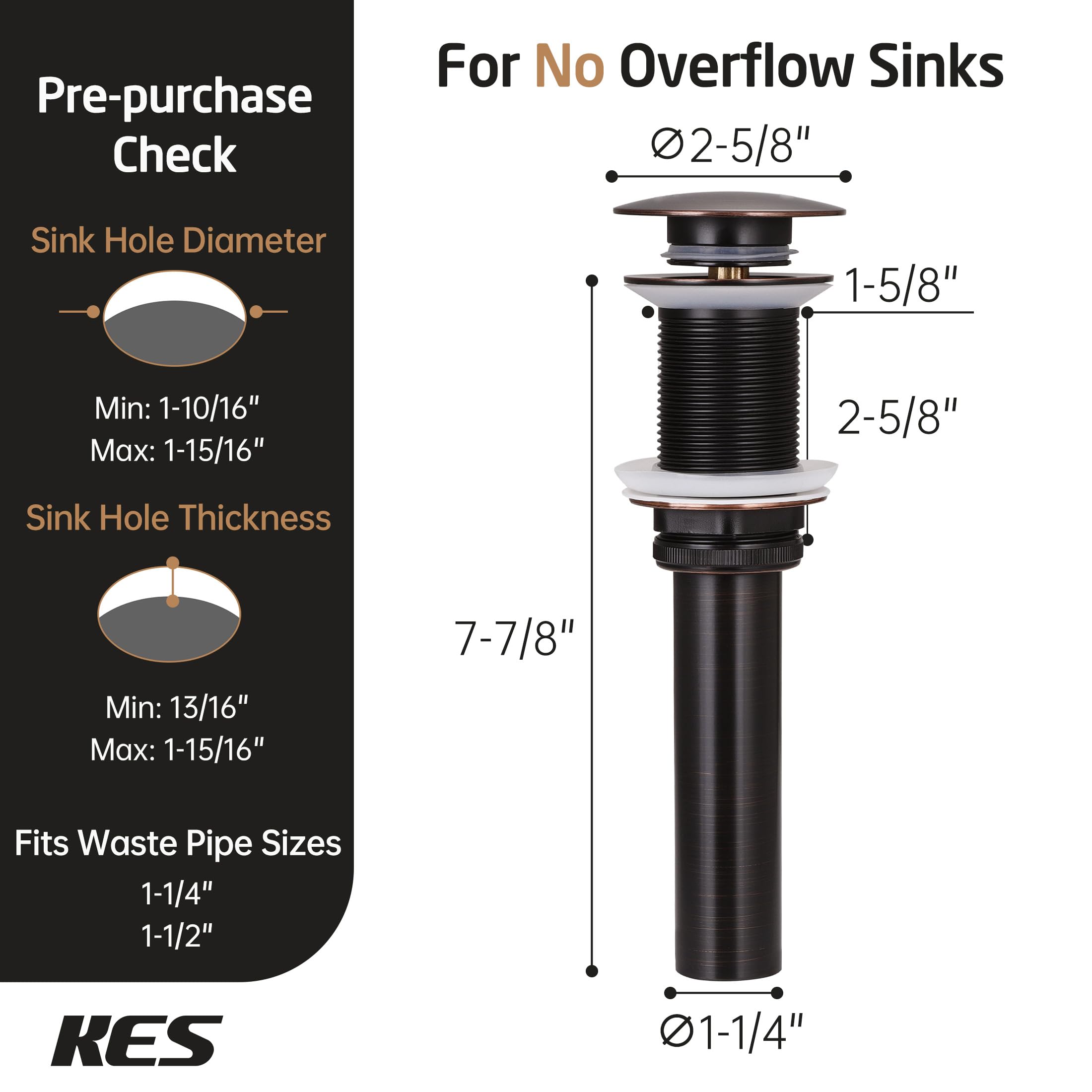 KES S2008D-ORB triple sealing rings for tight seal