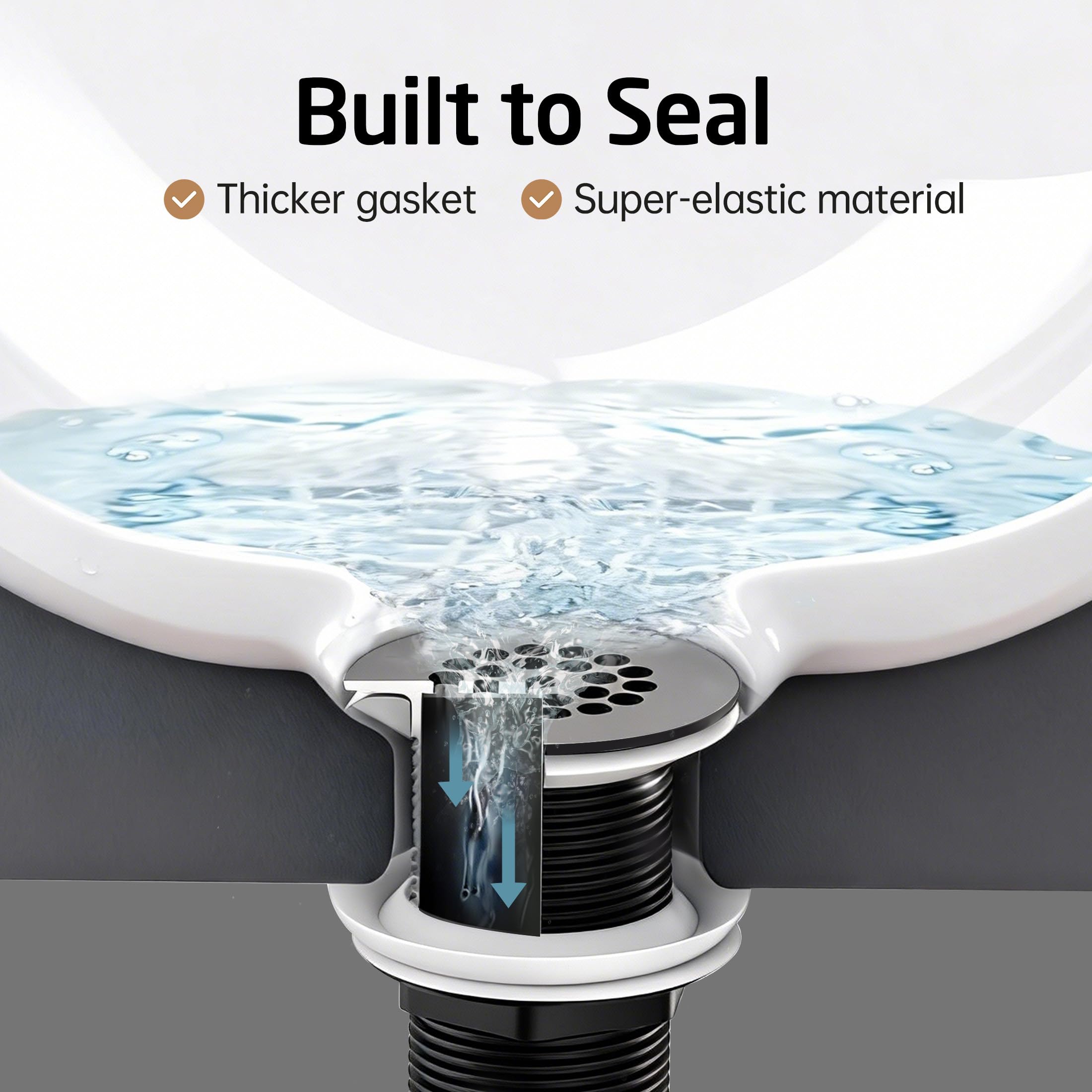 KES S2021D-BK ideal for busy bathrooms and high-traffic areas.
