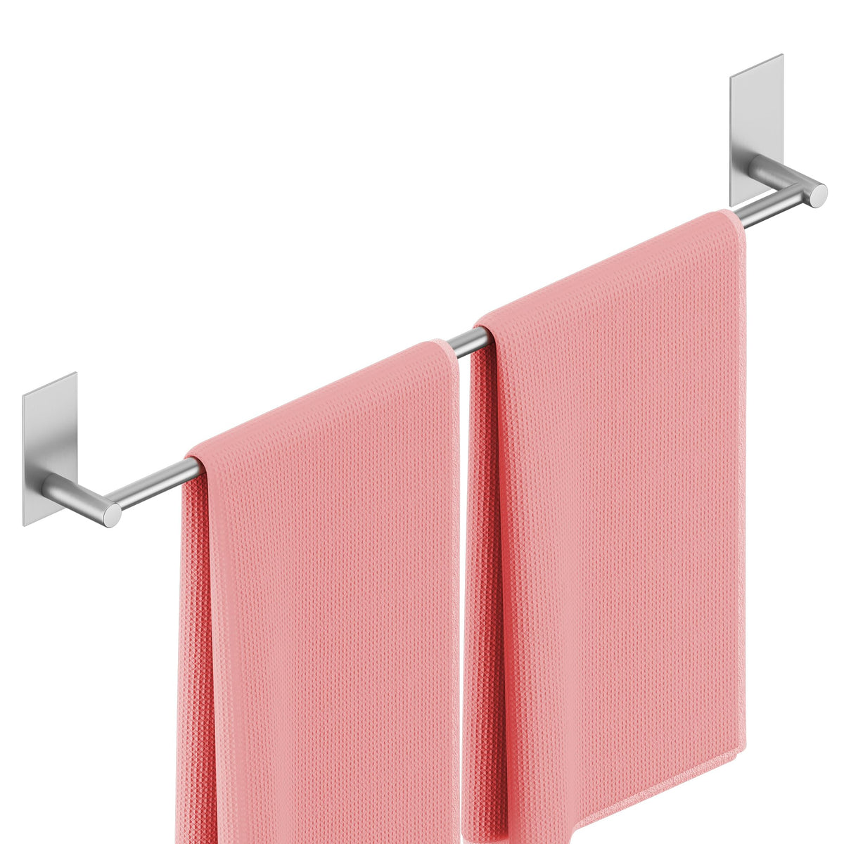KES self-adhesive towel bar 26-inch brushed stainless for rustproof bathroom use.