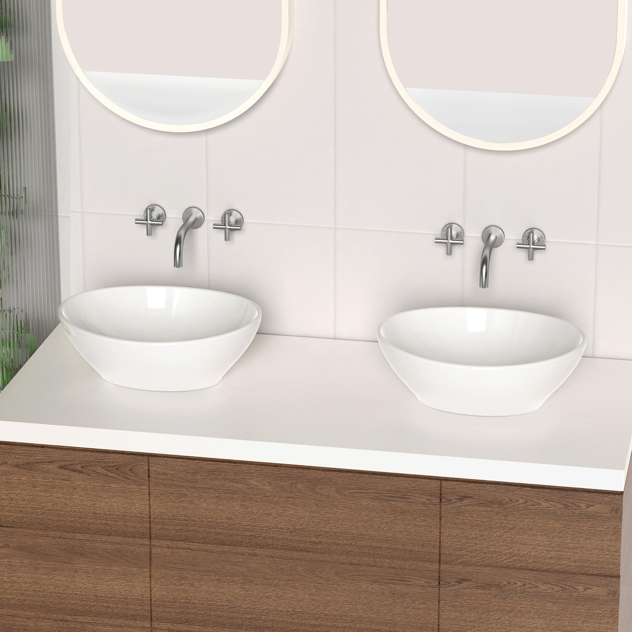 KES no-splash 5.2-inch depth helps keep countertops dry.