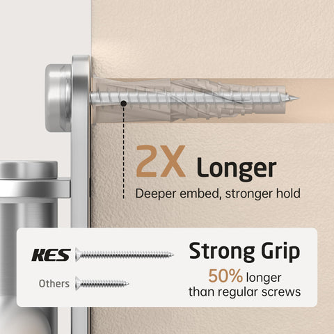KES stainless steel 18-8 brushed finish resists rust