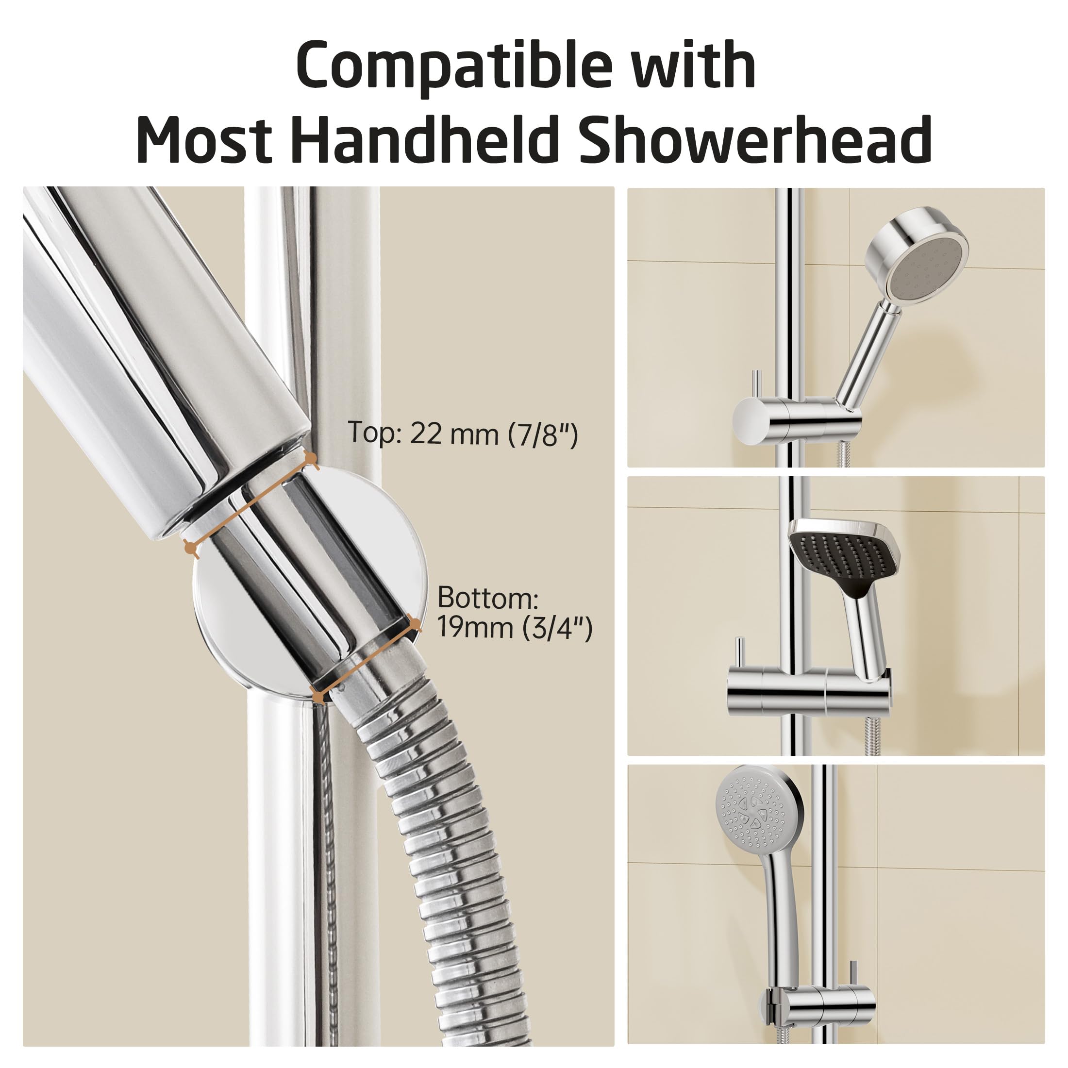 KES SUS304 stainless steel wall mount resists rust in humid bathrooms.