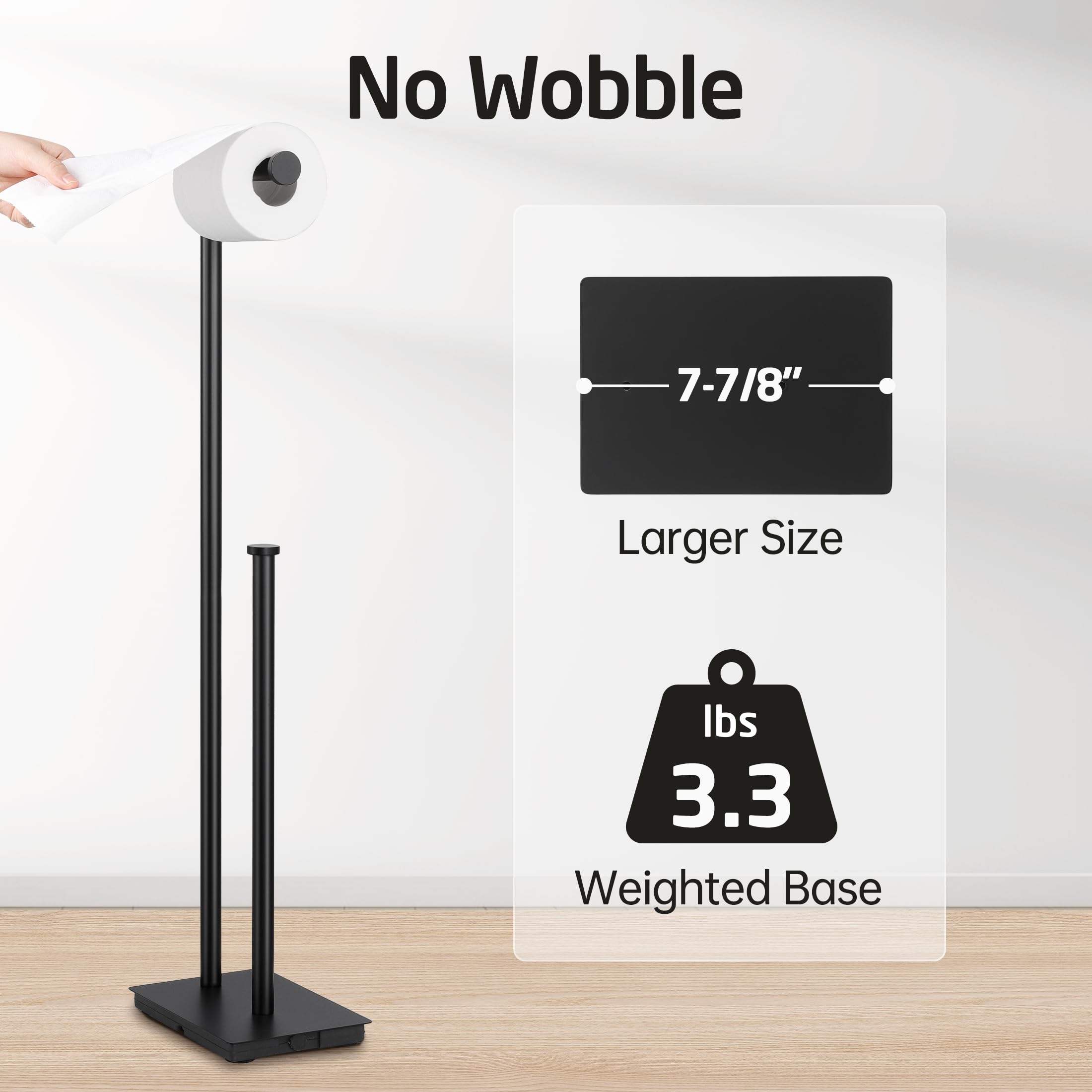 KES anti-slip base maintains steadiness on wet bathroom floors