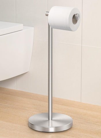 KES toilet paper holder stand base view showing a stable, rustproof foundation for bathroom use.