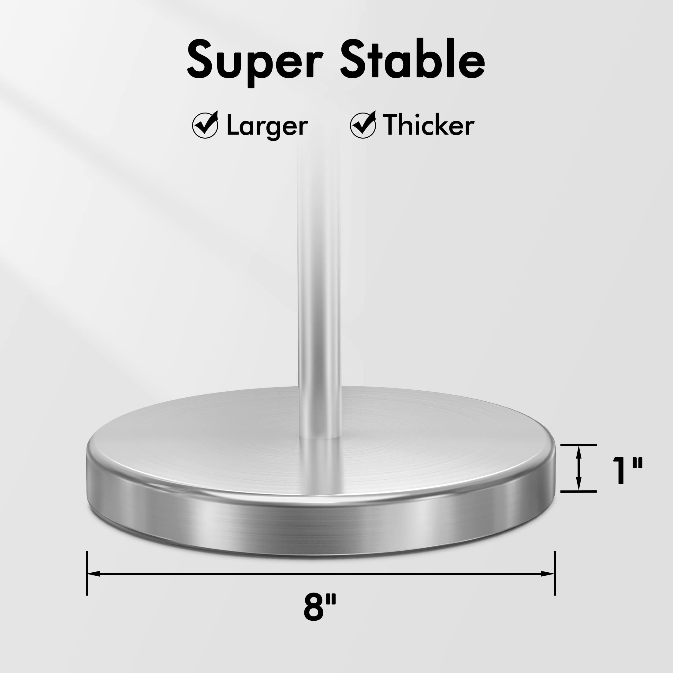 KES toilet paper holder stand brushed nickel finish adds a modern look to bathrooms.