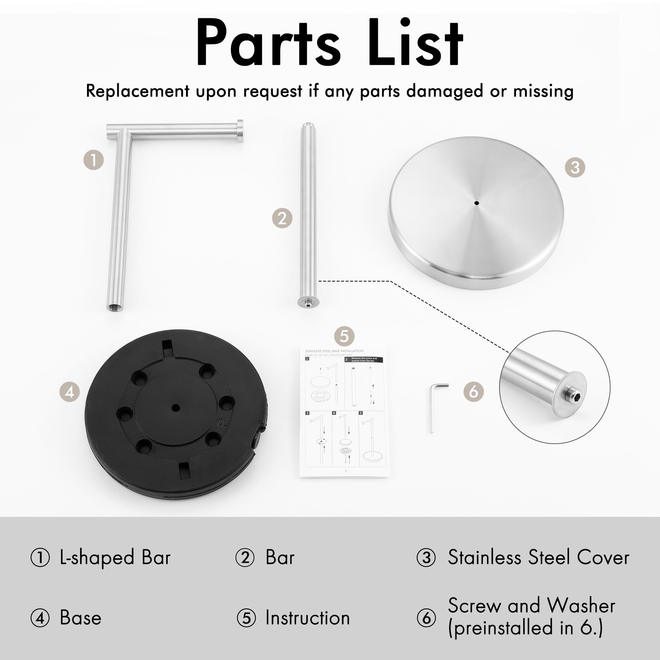 KES toilet paper holder stand rustproof stainless steel resists humidity in bathrooms.